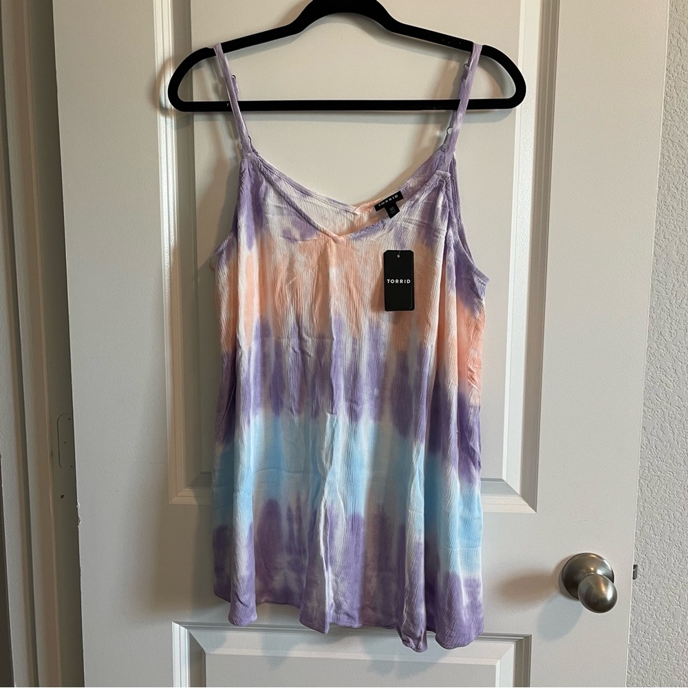 Torrid Tie Dye Sophie Crinkle Gauze Swing Cami, 10(M)  NWT